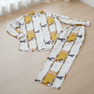 One Set Premium Rayon Motif - White Pattern